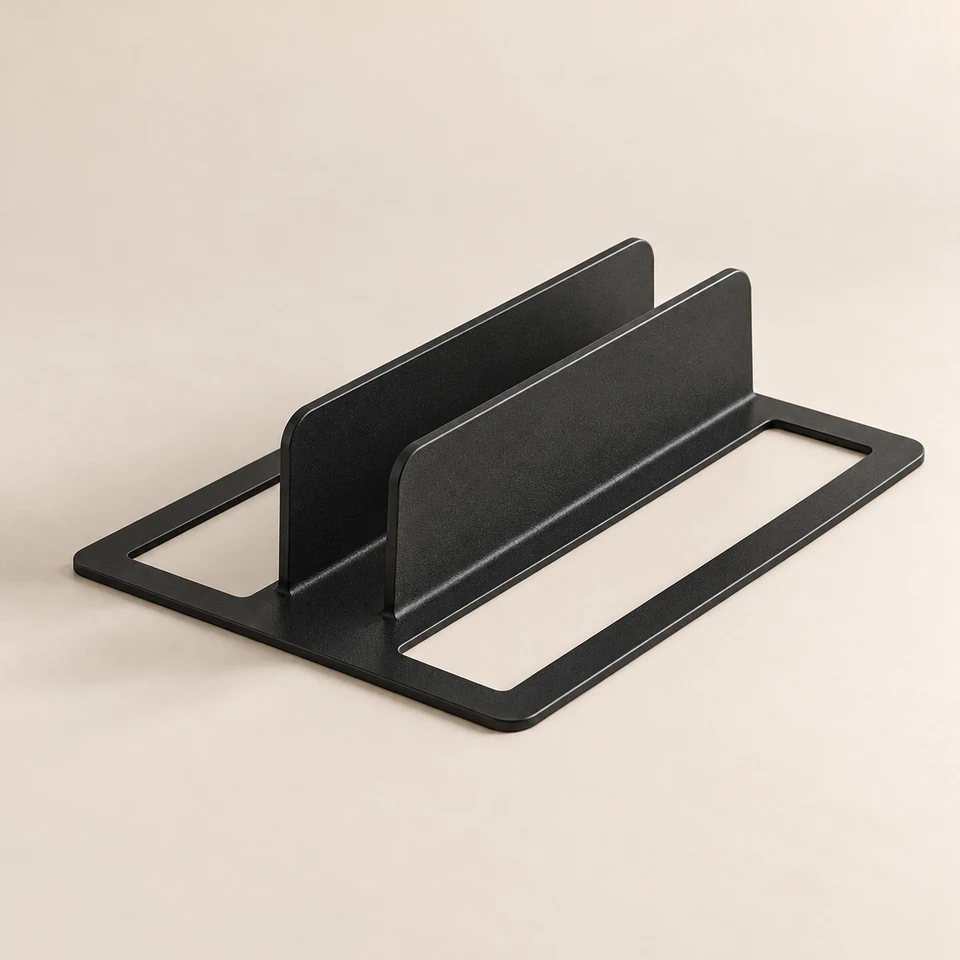 Vertical Laptop Dock — Black — تصوّر للتصميم